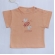 Camiseta Meia Malha Estampada Abelhas Rosas