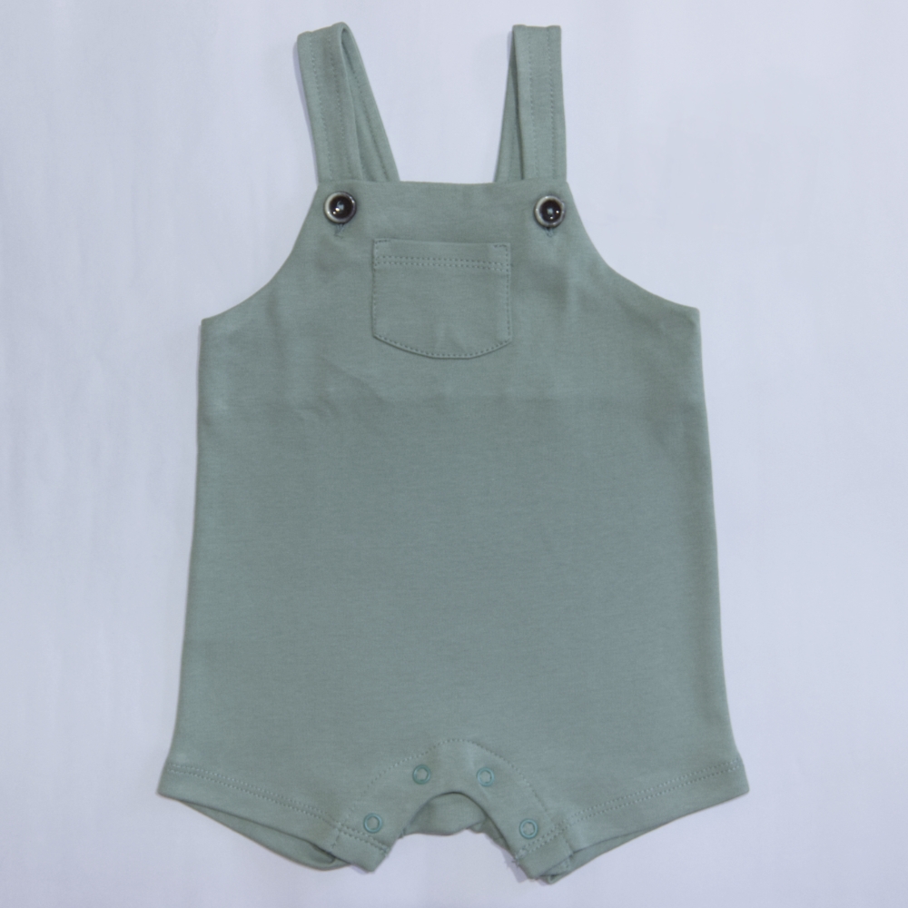 Jardineira unissex com bolso frente - Verde