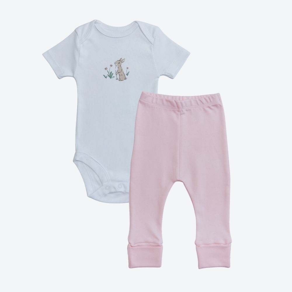 CONJUNTO COELHO Minilô - Rosa