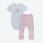 CONJUNTO COELHO Minilô - Rosa